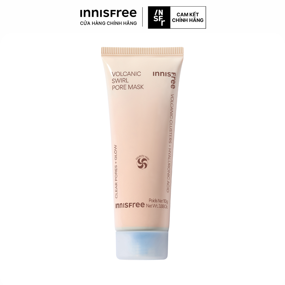 Mặt nạ đất sét lốc xoáy 2 lõi thế hệ mới INNISFREE VOLCANIC SWIRL PORE MASK 110g