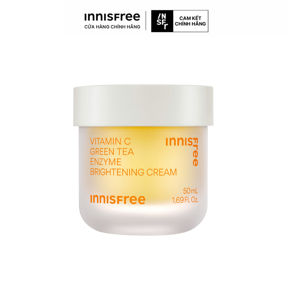 Kem dưỡng Vitamin C sáng da, mờ thâm dạng gel INNISFREE Green Tea Enzyme Brightening Cream 50ml