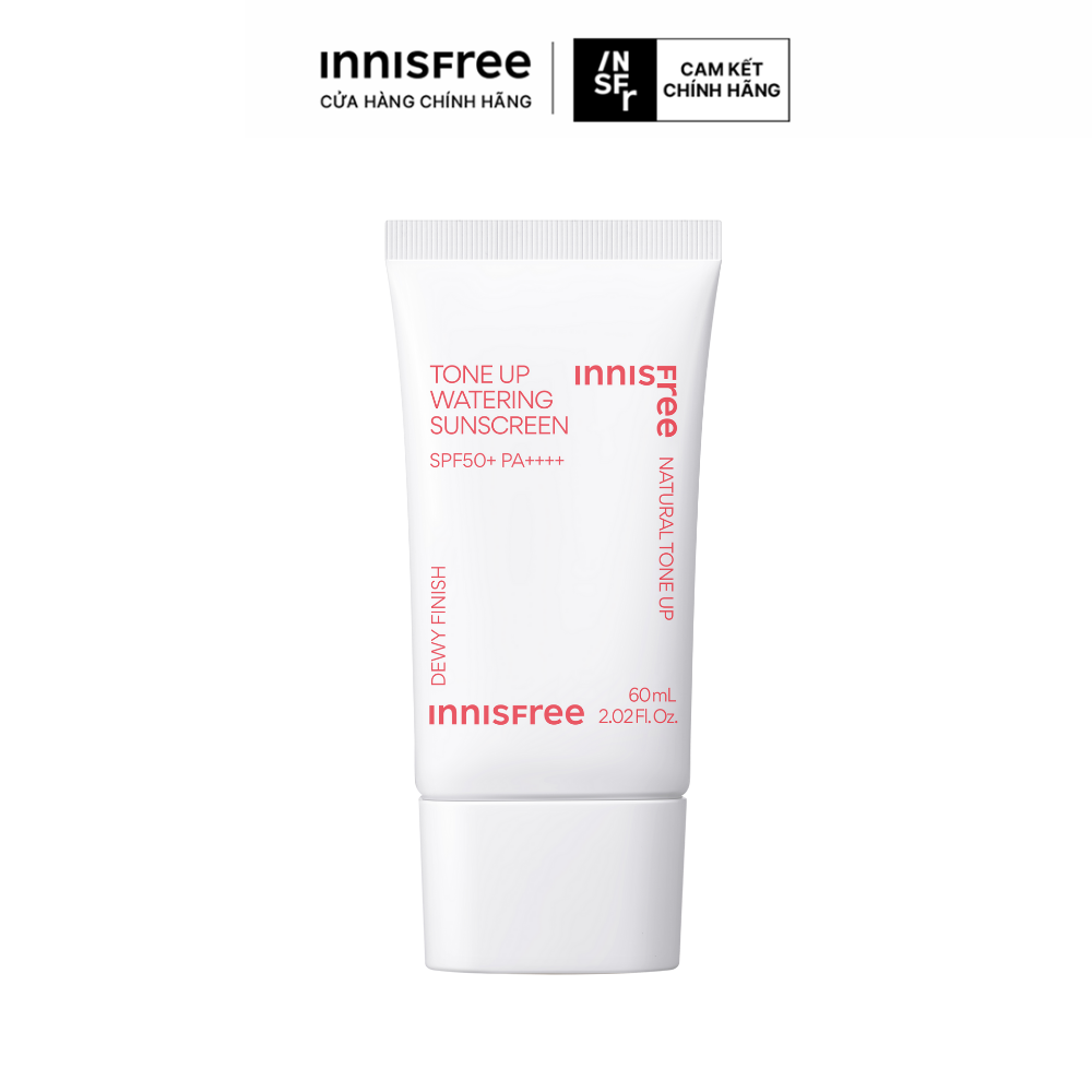 Kem chống nắng nâng tông mỏng nhẹ, giúp da căng mướt INNISFREE Tone Up Watering Sunscreen 60mL