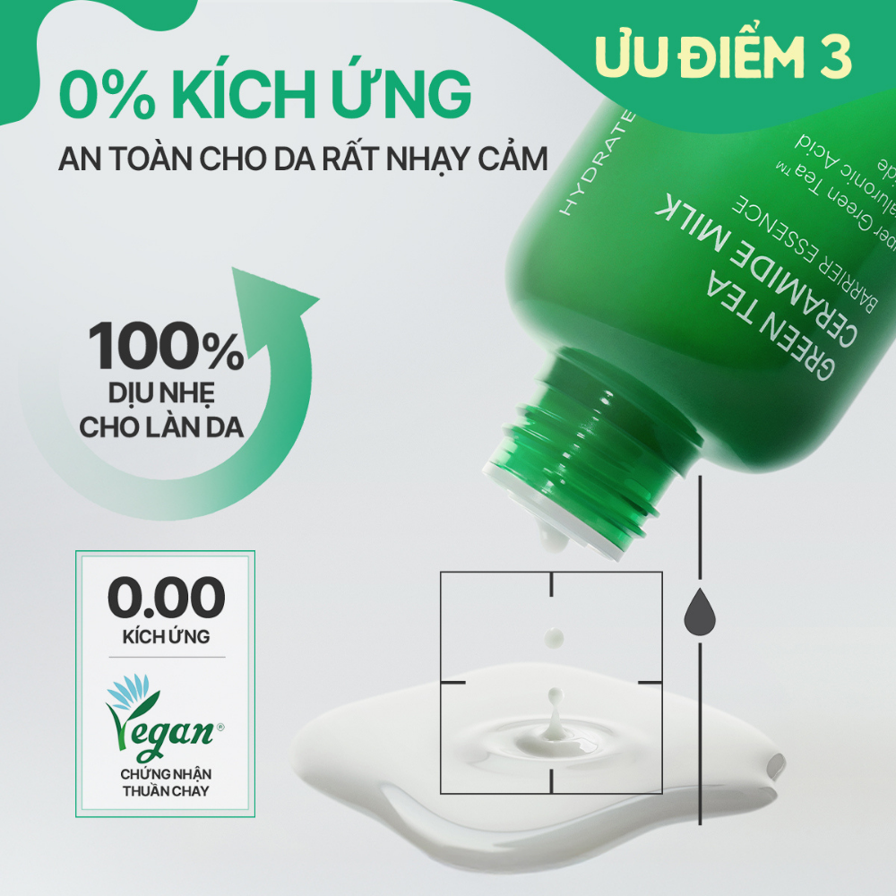 Toner dạng sữa cấp ẩm, phục hồi INNISFREE GREEN TEA CERAMIDE MILK 160mL