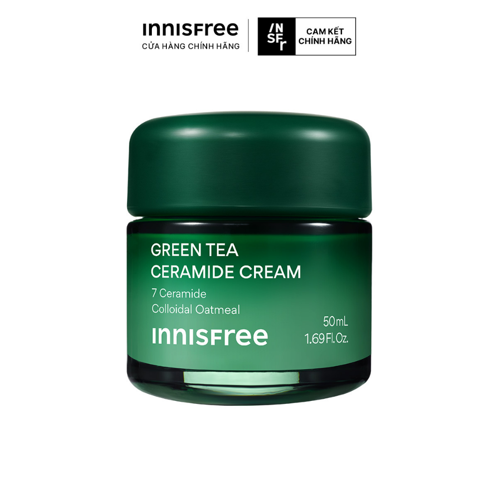Kem dưỡng ẩm phục hồi INNISFREE GREEN TEA CERAMIDE CREAM 50mL