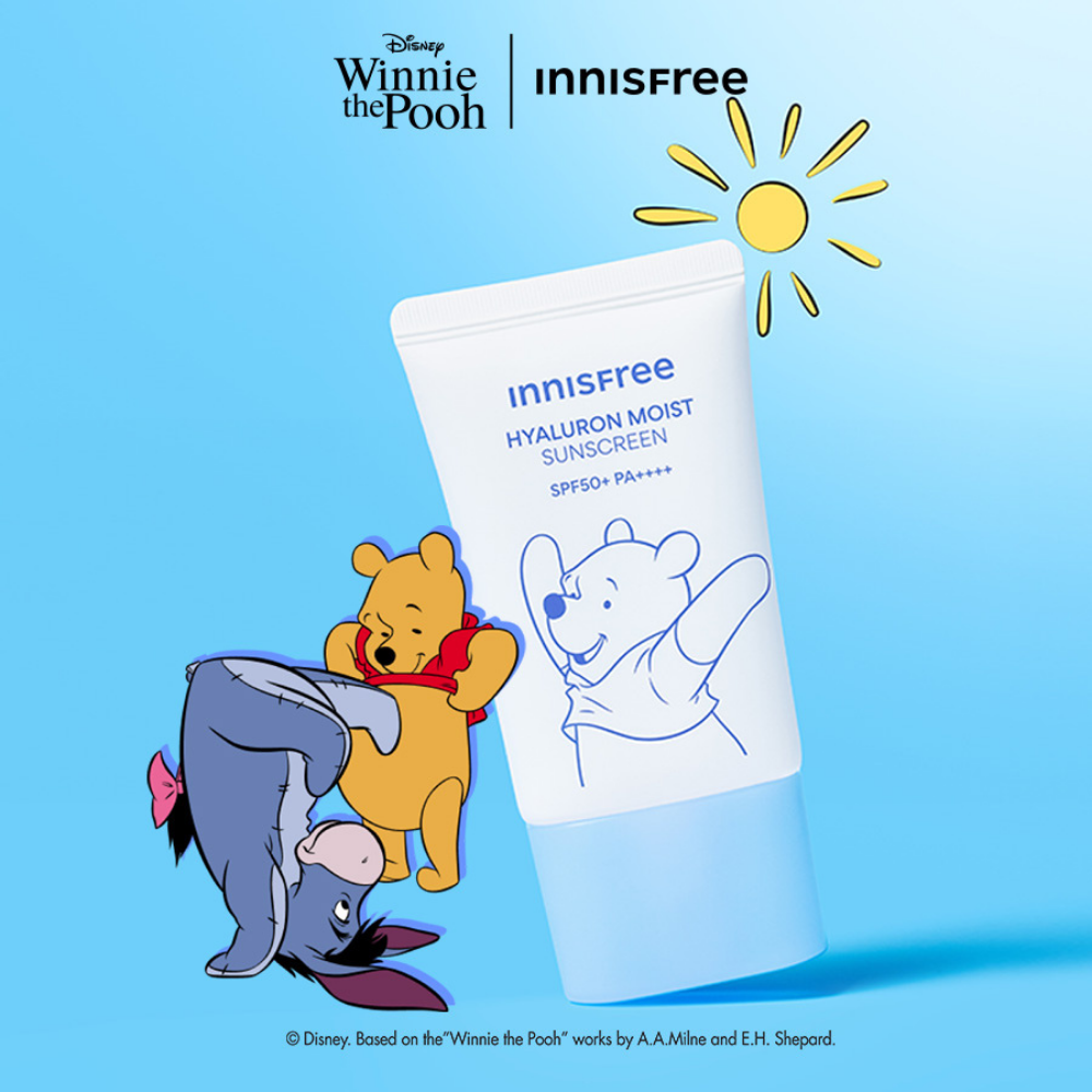 [Phiên bản Disney] Kem chống nắng dưỡng ẩm INNISFREE Hyaluron Moist Sunscreen Essence Texture SPF50+ PA++++ 50 mL