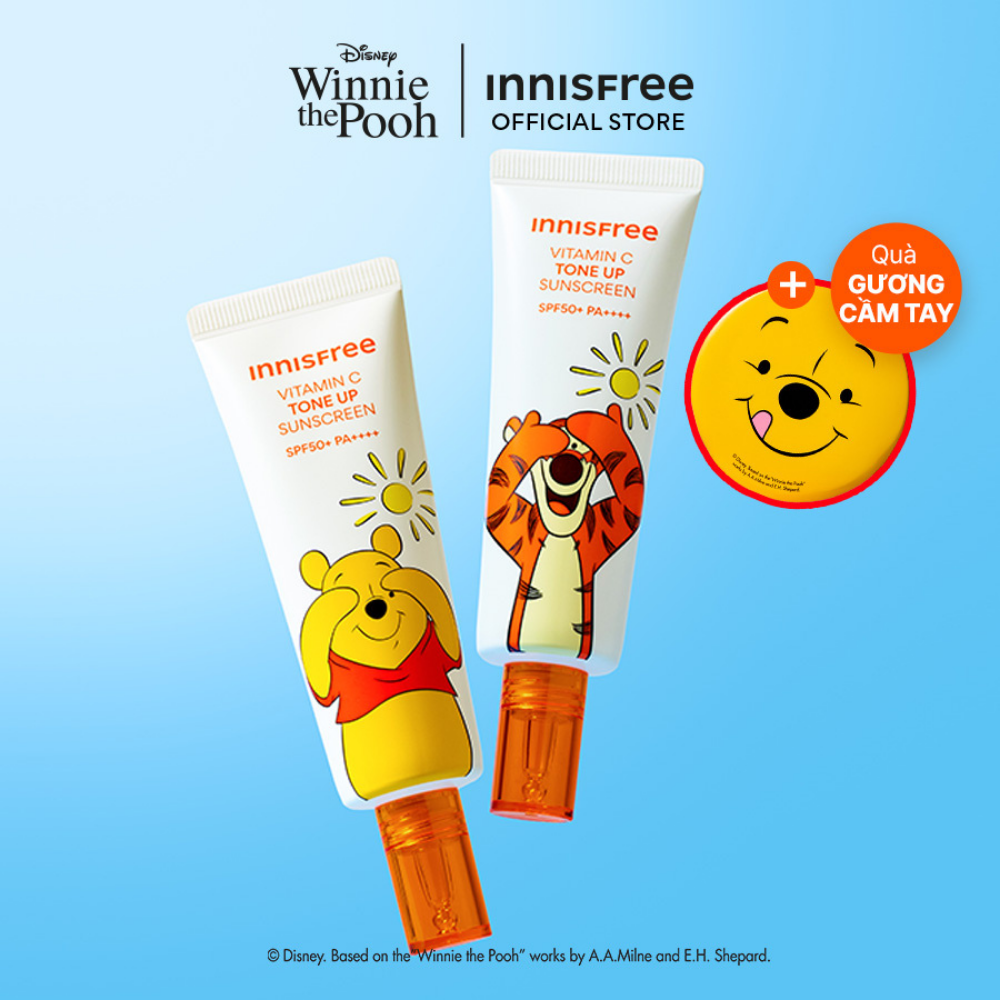 [Phiên bản Disney] Combo 2 Kem chống nắng dưỡng sáng da INNISFREE VITAMIN C TONE UP SUNSCREEN SPF50+ PA++++ 50mL