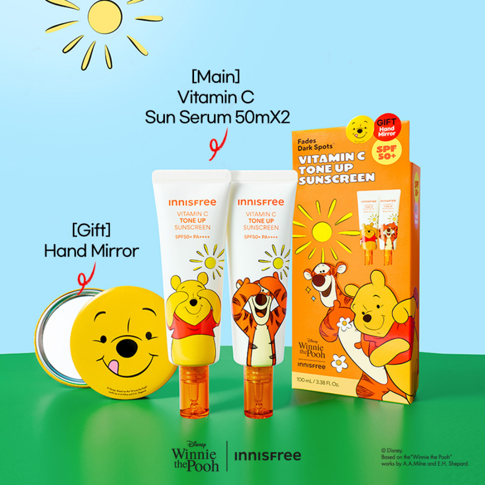 [Phiên bản Disney] Combo 2 Kem chống nắng dưỡng sáng da INNISFREE VITAMIN C TONE UP SUNSCREEN SPF50+ PA++++ 50mL