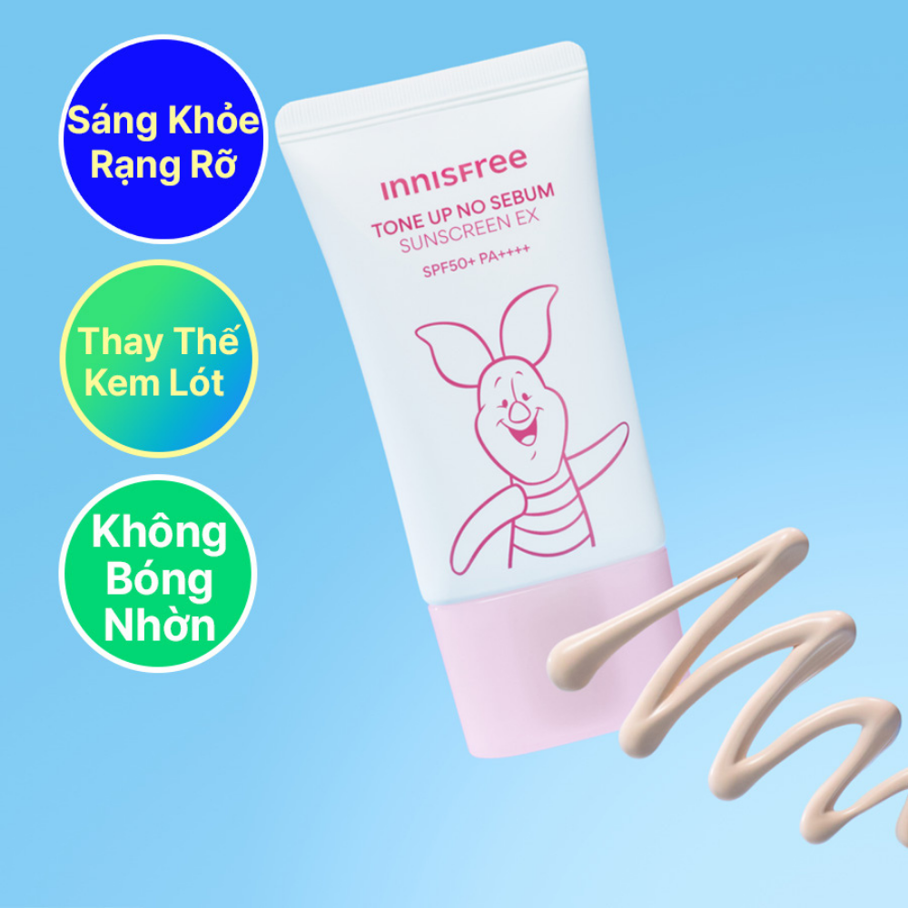 [Phiên bản Disney] Kem chống nắng nâng tông kiềm dầu INNISFREE Tone Up No Sebum EX SPF 50+ PA++++ 60 mL