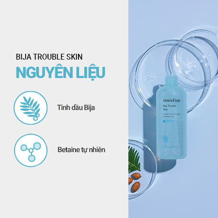 Nước cân bằng dành cho da mụn innisfree Bija Trouble Skin 200 mL