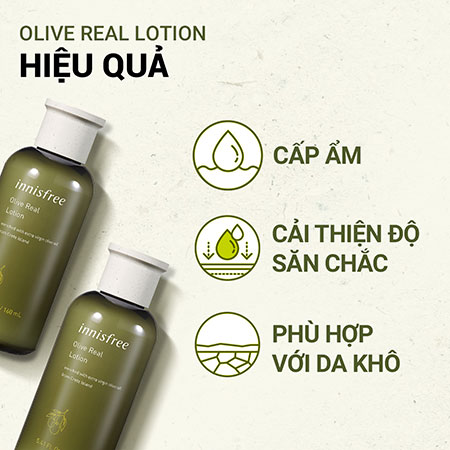 Sữa dưỡng ẩm innisfree Olive Real Lotion 160 mL