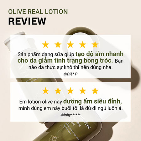 Sữa dưỡng ẩm innisfree Olive Real Lotion 160 mL