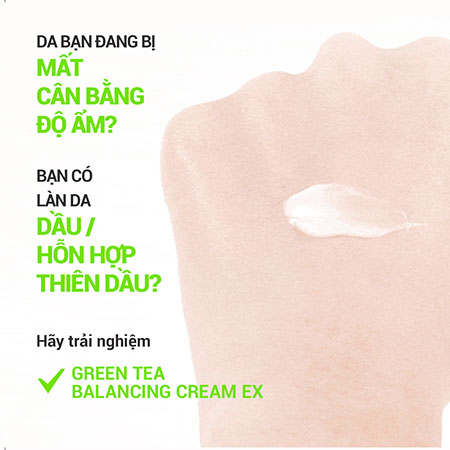 Kem cân bằng độ ẩm cho da innisfree Green Tea Balancing Cream 50 mL